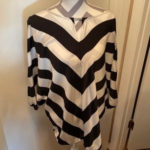 Lane Bryant size 16, sheer blouse with silver accent